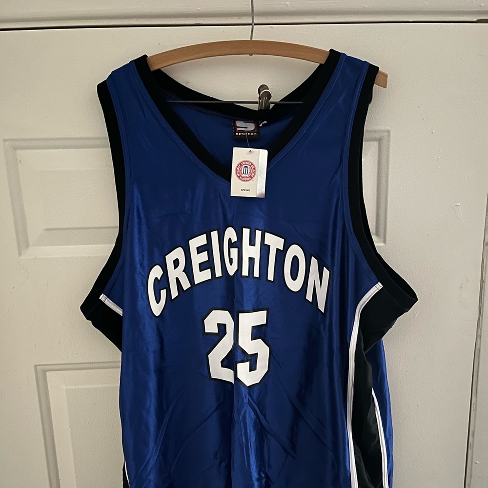 New Creighton Bluejays Basketball Jersey # 25 Player Issue Size 2 XL Sportex USA